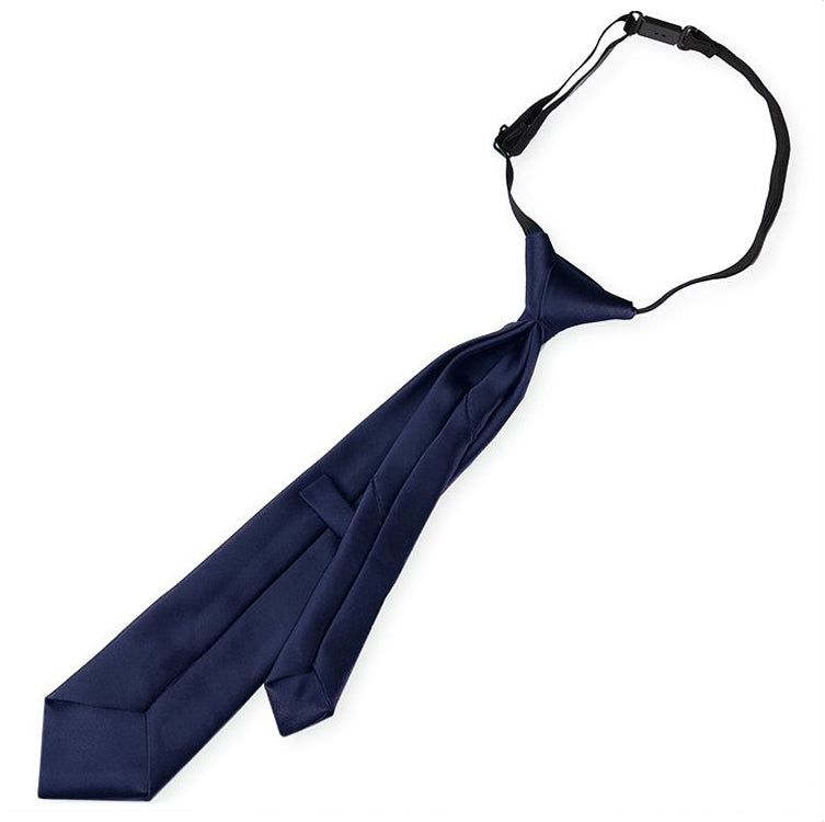Dark Midnight Blue Junior Boys Elasticated Tie