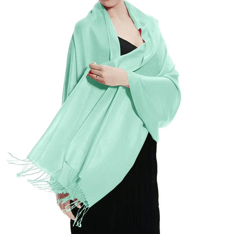 Mint Green Ladies High Quality Pashmina Scarf