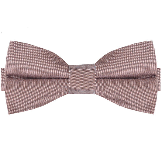 Mocha Light Brown Cotton Mens Bow Tie