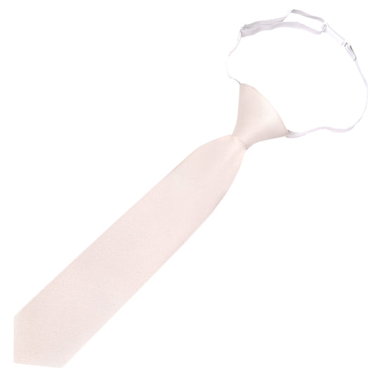 Nude / Pale Pink Junior Boys Elasticated Tie
