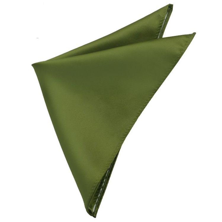 Olive Green Tie and Pocket Square Set