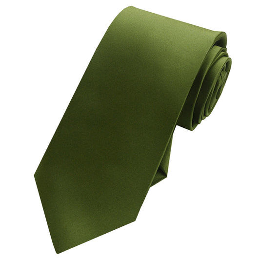 Olive Green Slim Tie