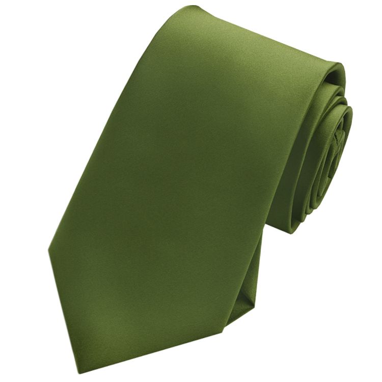 Olive Green Tie and Pocket Square Set