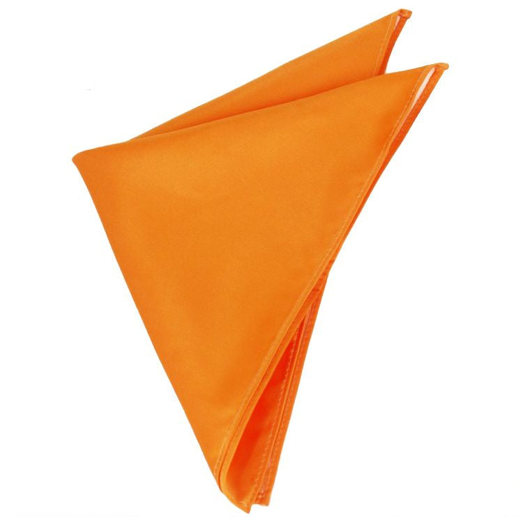 Mens Orange Pocket Square Handkerchief