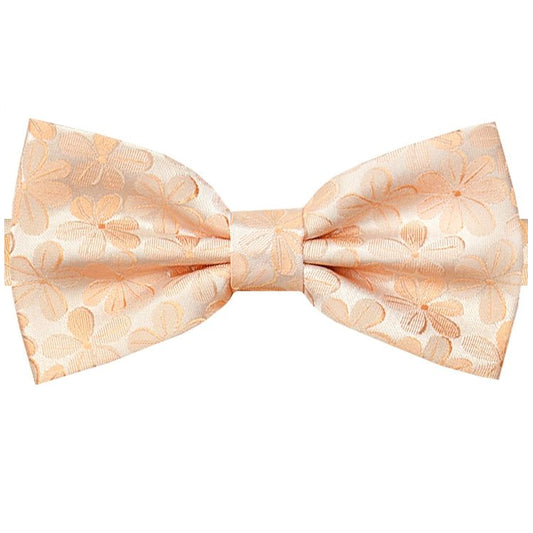 Peach Floral Bow Tie