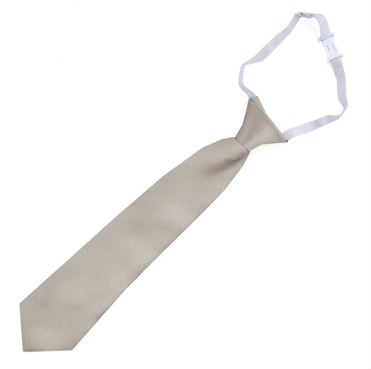 Platinum White Gold Junior Boys Elasticated Tie
