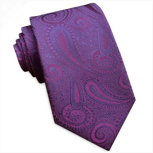Plum Paisley Tie