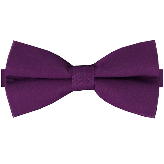 Plum Purple Cotton Men's Bow Tie