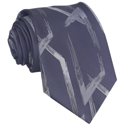 Purple and Grey Abstract Design Tie