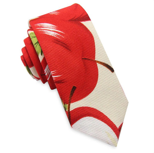 Red Apples Men's Skinny Tie