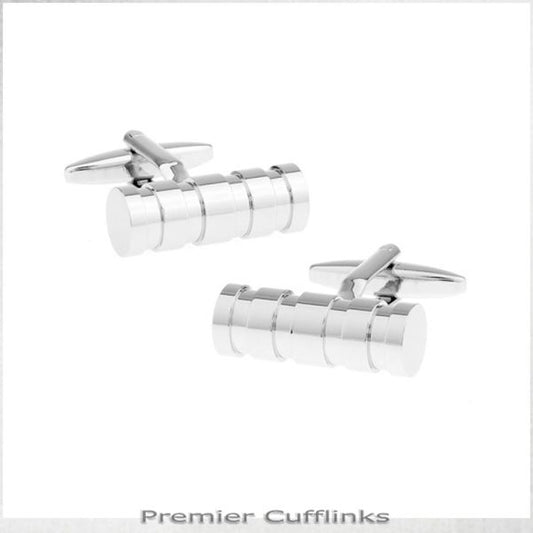RIDGED BAR CUFFLINKS