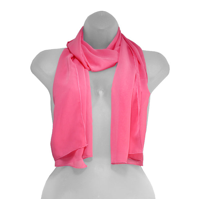 Rose Pink Chiffon Scarf