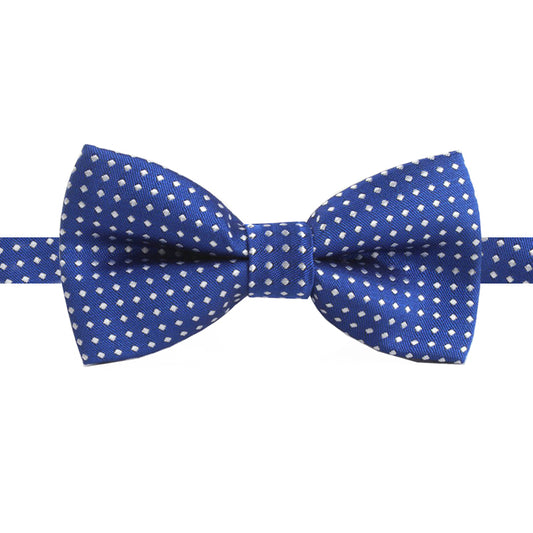 Boys Royal Blue with White Polkadots Bow Tie