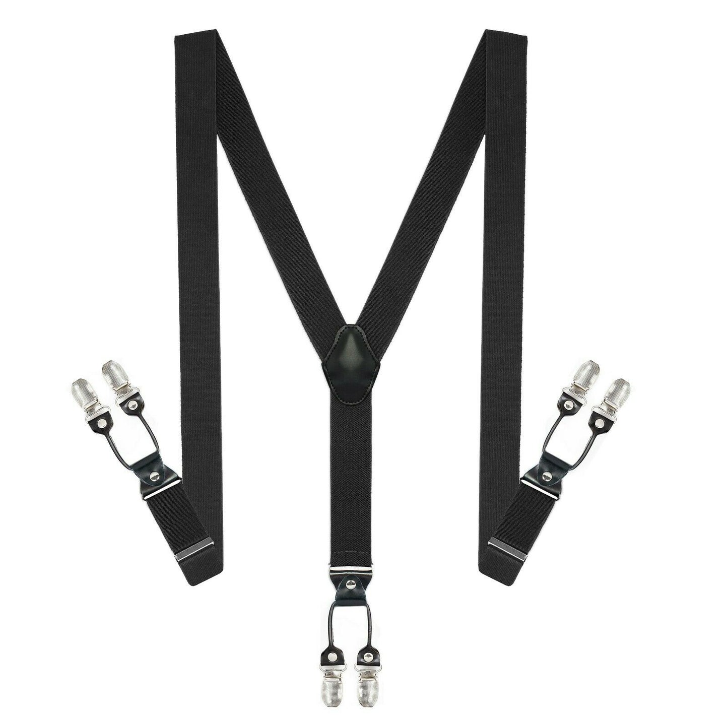 Black Leather Attachment Large Braces (35mm Y Style)