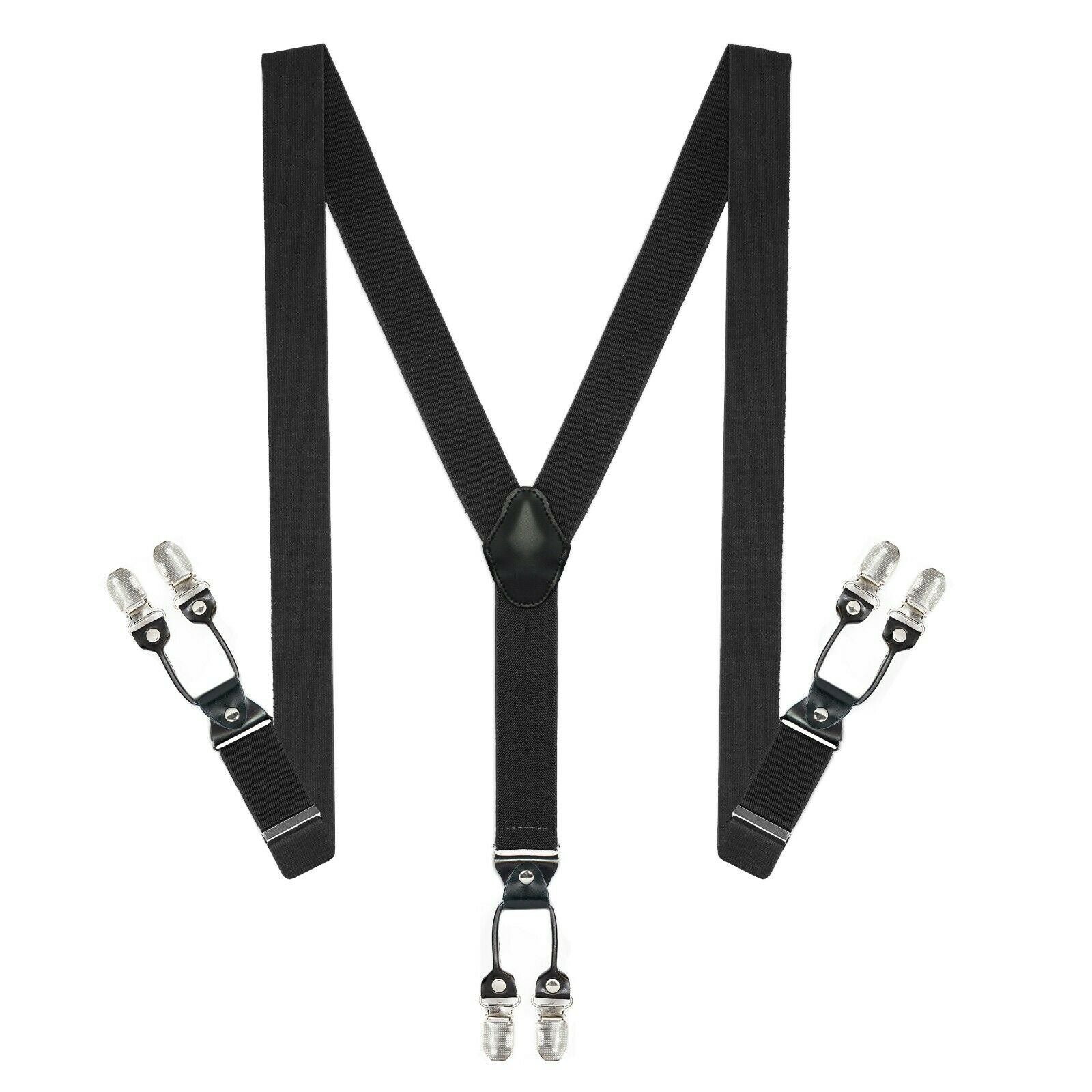 Black Leather Attachment Large Braces (35mm Y Style)