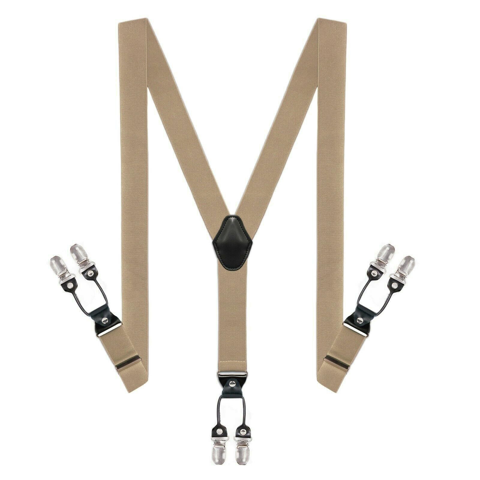 Beige Tan Leather Attachment 35mm Braces