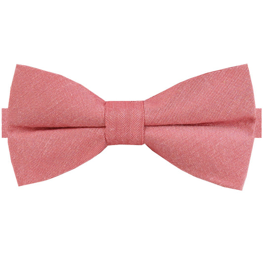 Salmon Watermelon Cotton Mens Bow Tie