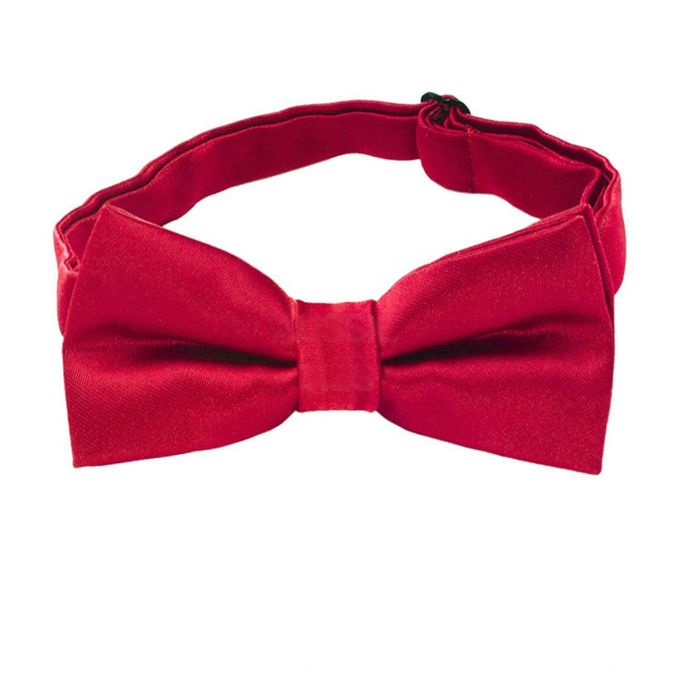 Scarlet Dark Red Boys Bow Tie