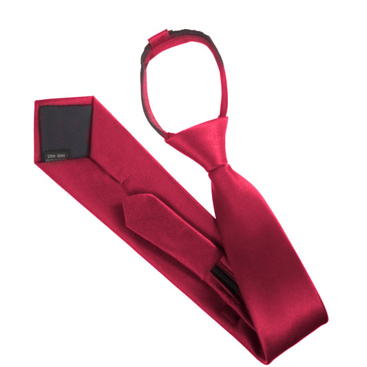 Mens Scarlet Red Zipper Tie