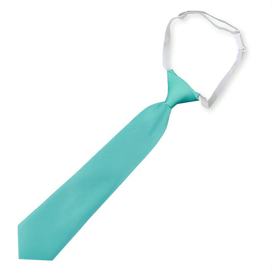 Sea Mist Turquoise Green Boys Elasticated Tie