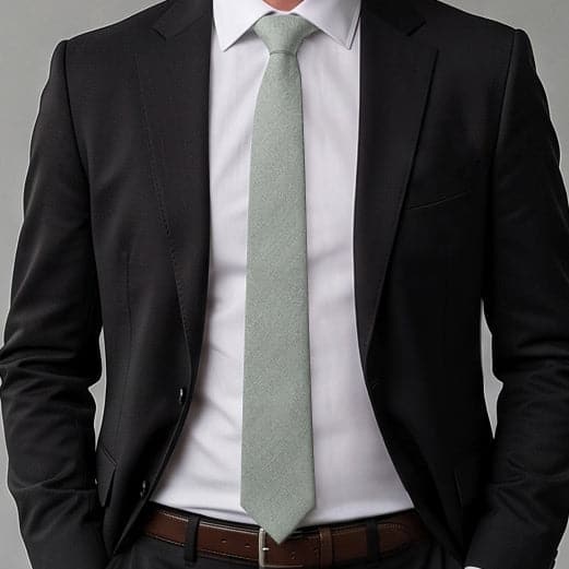 Seafoam Green Cotton Slim Tie