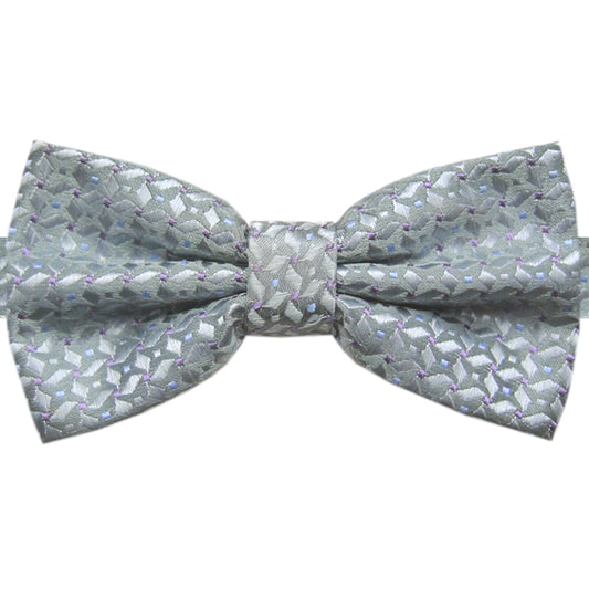 Silver with Pinwheel Texture Bow Tie