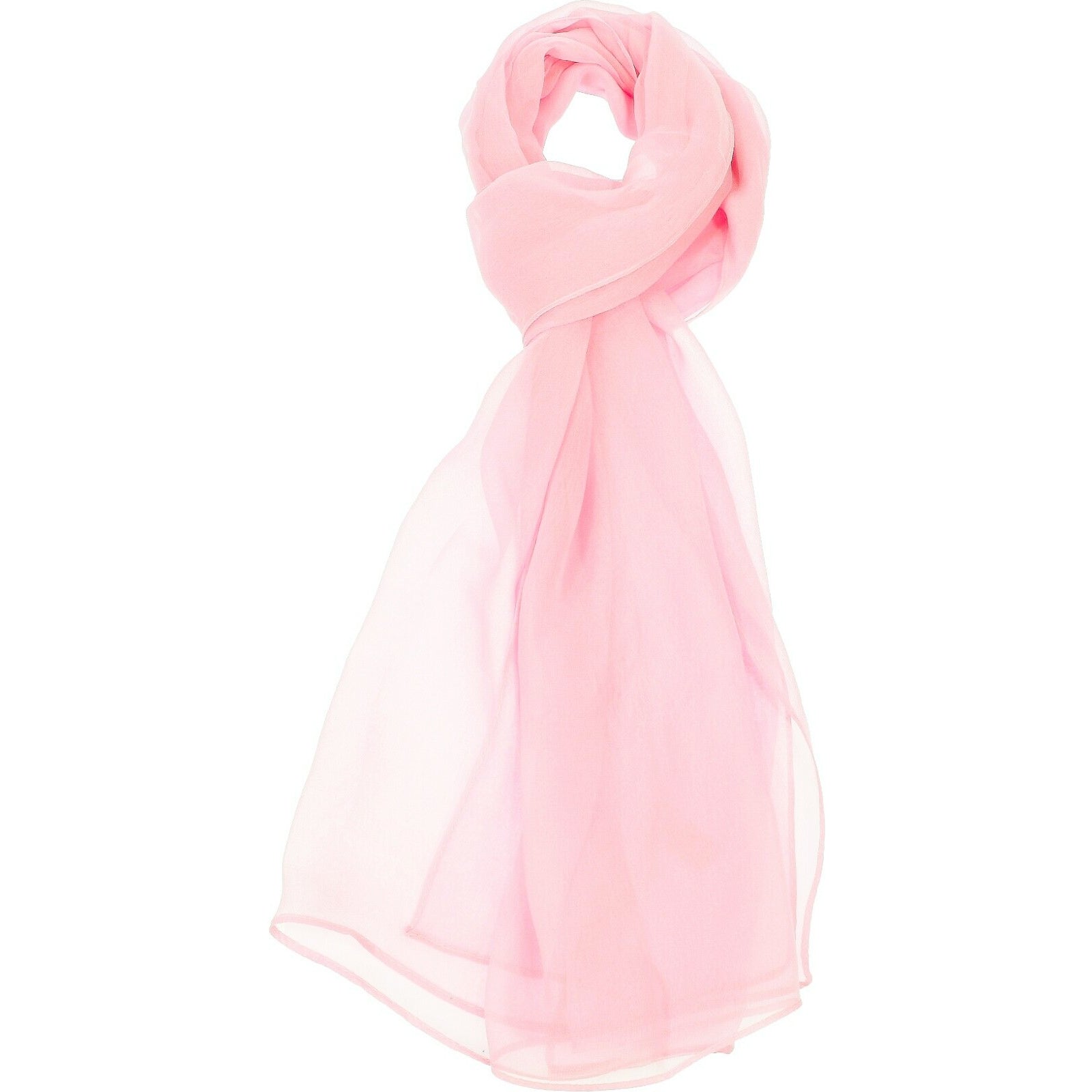 Soft Pink Chiffon Scarf