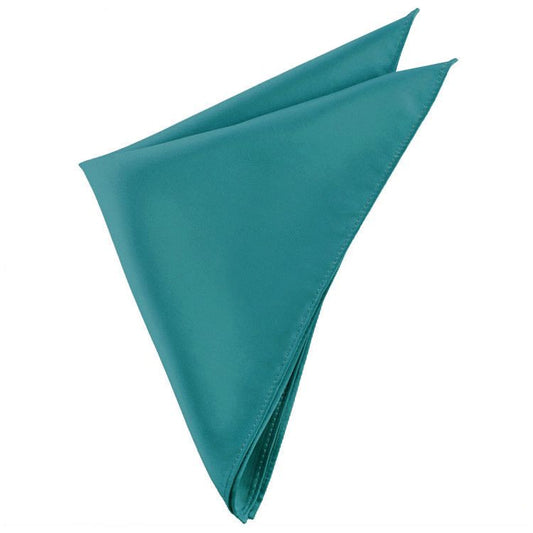 Mens Teal Green Pocket Square Handkerchief