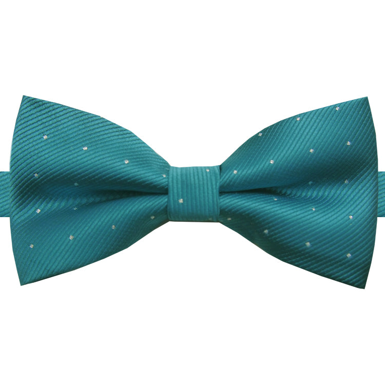 Teal with Small Dots Bow Tie