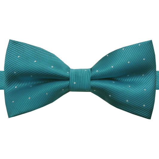 Teal with Small Dots Bow Tie