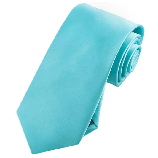 Turquoise Aqua Slim Tie