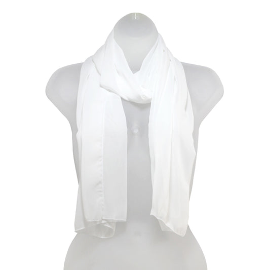 White Chiffon Scarf