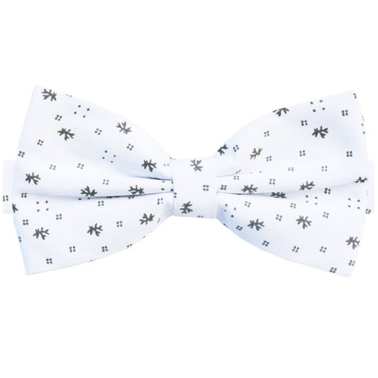 White Snowflakes Bow Tie