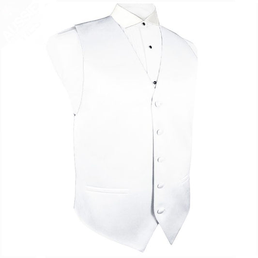 Mens White Waistcoat Vest