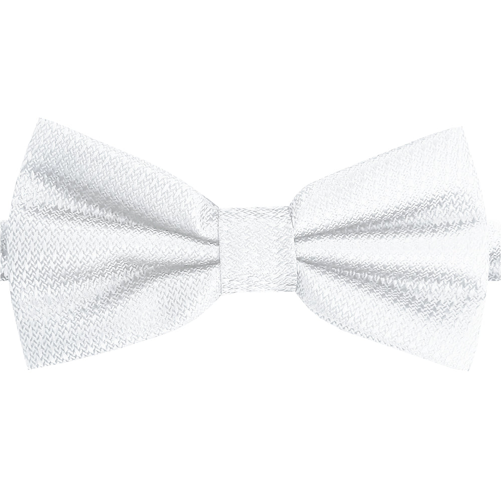 White Woven Texture Bow Tie